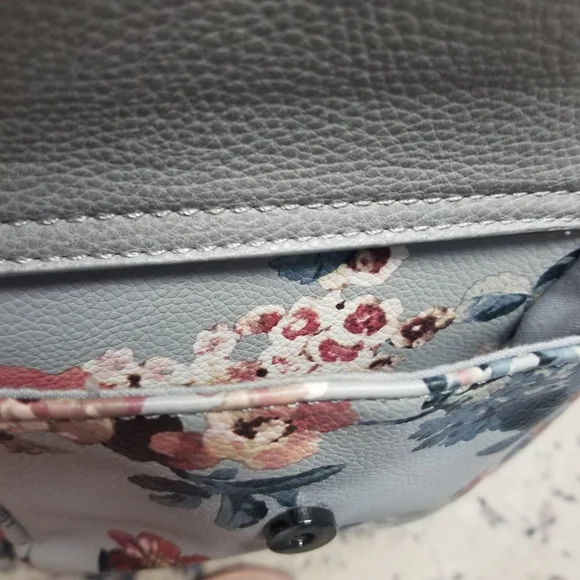 Celine Dion Light Gray Floral Mini Backpack - Picture 9 of 12